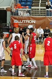 Ball stuck against backboard